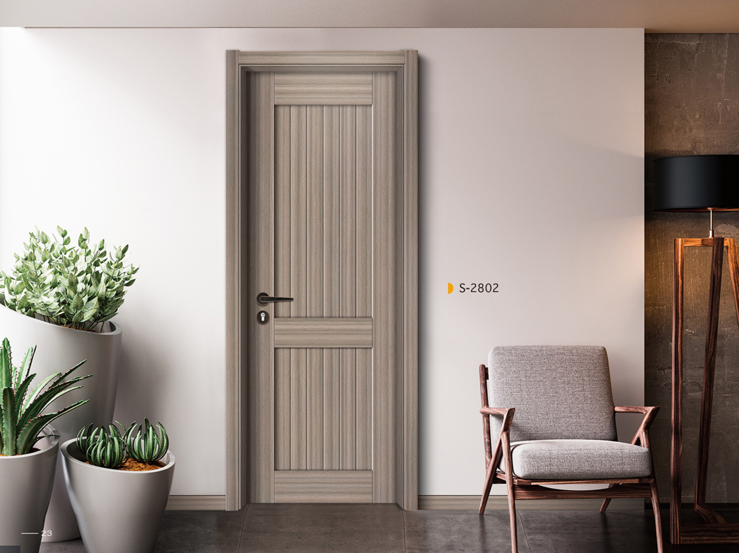 新品推薦愉心S-2820拼貼雙面板實木烤漆門