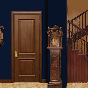 2020年新款鑫順來X-6004平開外扣實(shí)木烤漆門