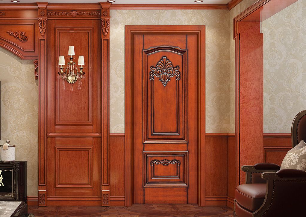 廠價直銷鑫順來X-7004平開外扣實木烤漆門