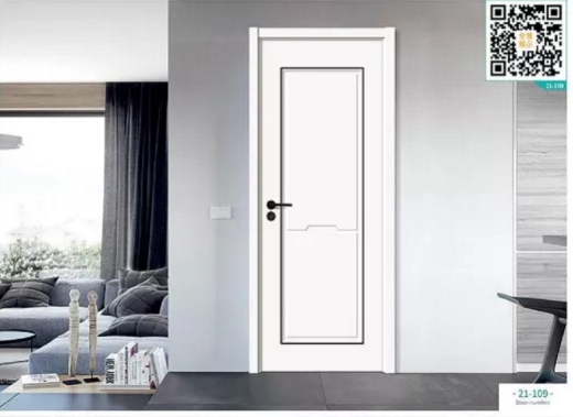 廠價新款鑫順來21-109掃碼豪華扣線叉色木門，掃二維碼看裝修風格