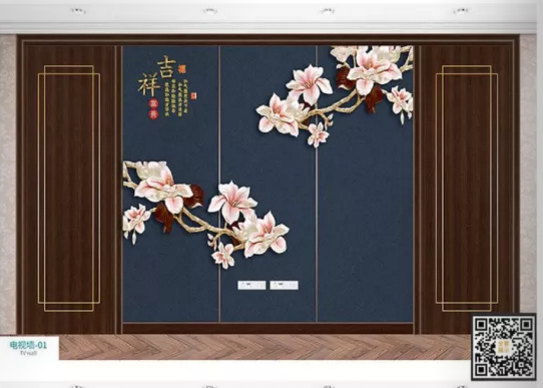 廠價熱銷鑫順來DQ-01掃碼電視墻，掃二維碼看裝修風格